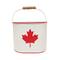8.25" White & Red Maple Leaf Metal Bucket by Celebrate It™